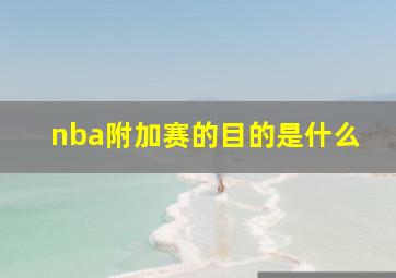 nba附加赛的目的是什么