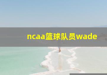 ncaa篮球队员wade