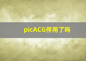 picACG停用了吗