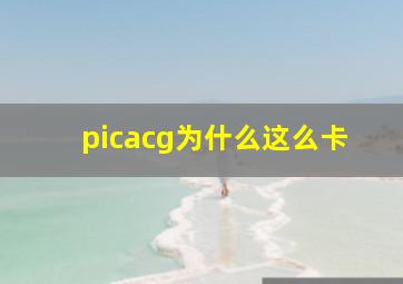 picacg为什么这么卡