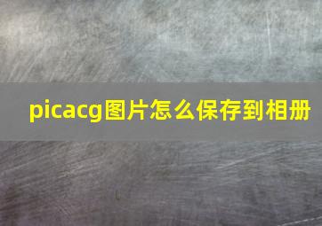 picacg图片怎么保存到相册