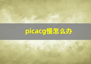 picacg慢怎么办