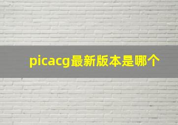 picacg最新版本是哪个