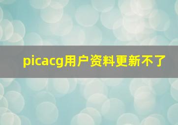 picacg用户资料更新不了