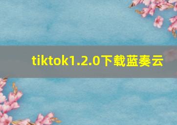 tiktok1.2.0下载蓝奏云