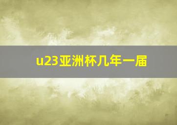 u23亚洲杯几年一届