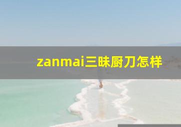 zanmai三昧厨刀怎样