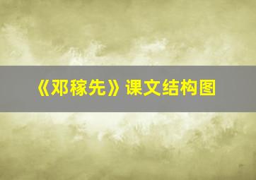 《邓稼先》课文结构图