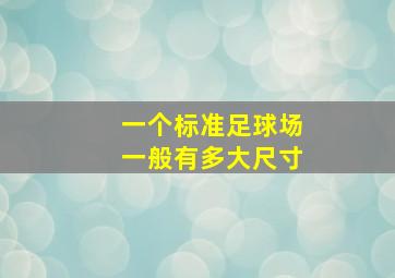 一个标准足球场一般有多大尺寸