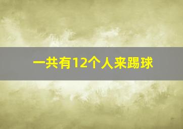 一共有12个人来踢球