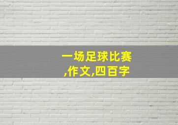 一场足球比赛,作文,四百字