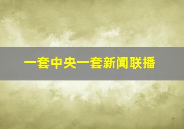 一套中央一套新闻联播