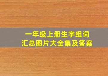 一年级上册生字组词汇总图片大全集及答案