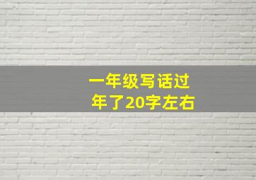 一年级写话过年了20字左右