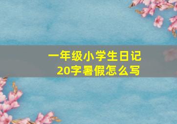 一年级小学生日记20字暑假怎么写