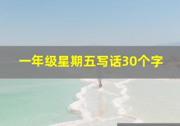 一年级星期五写话30个字