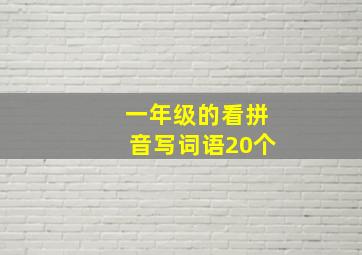 一年级的看拼音写词语20个