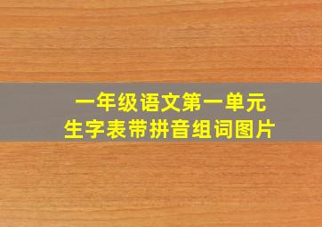 一年级语文第一单元生字表带拼音组词图片