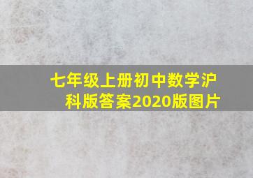 七年级上册初中数学沪科版答案2020版图片