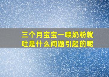 三个月宝宝一喂奶粉就吐是什么问题引起的呢