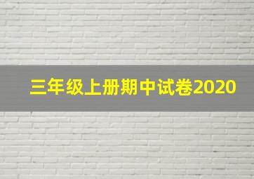 三年级上册期中试卷2020