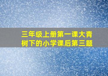 三年级上册第一课大青树下的小学课后第三题