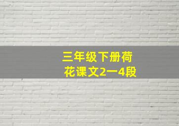 三年级下册荷花课文2一4段