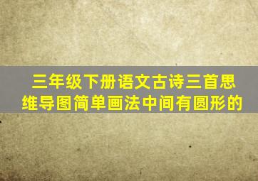 三年级下册语文古诗三首思维导图简单画法中间有圆形的