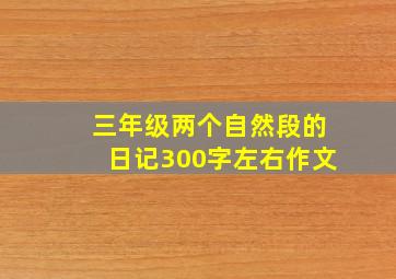 三年级两个自然段的日记300字左右作文