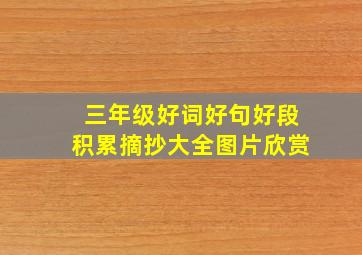 三年级好词好句好段积累摘抄大全图片欣赏