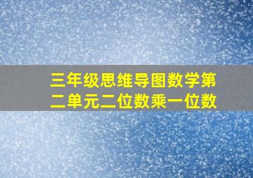 三年级思维导图数学第二单元二位数乘一位数