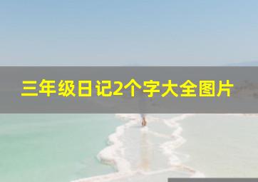 三年级日记2个字大全图片