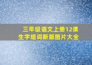 三年级语文上册12课生字组词新版图片大全