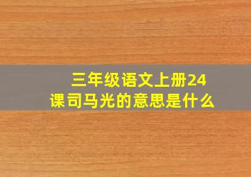 三年级语文上册24课司马光的意思是什么