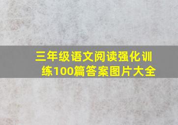 三年级语文阅读强化训练100篇答案图片大全