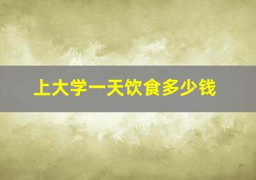 上大学一天饮食多少钱