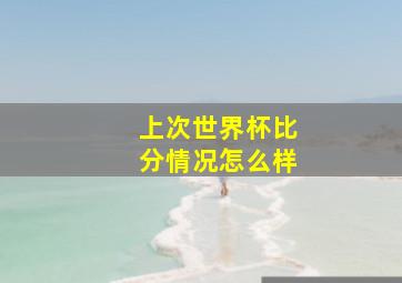 上次世界杯比分情况怎么样