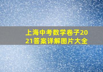 上海中考数学卷子2021答案详解图片大全