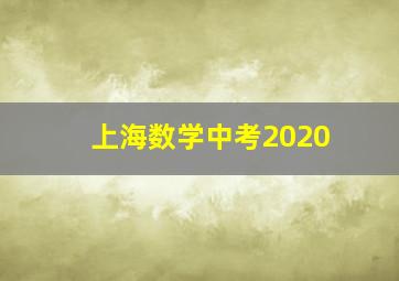 上海数学中考2020