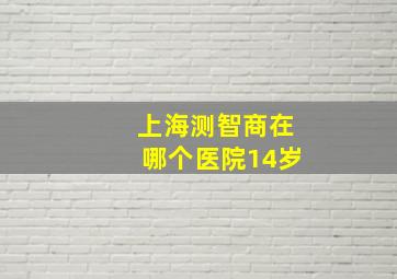 上海测智商在哪个医院14岁