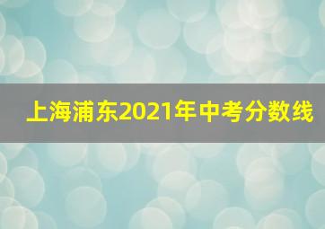 上海浦东2021年中考分数线