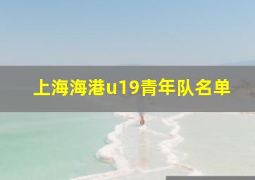 上海海港u19青年队名单