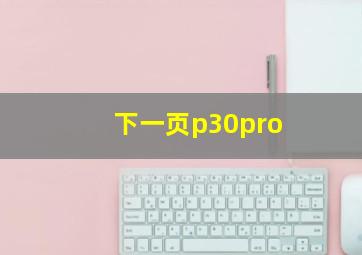 下一页p30pro