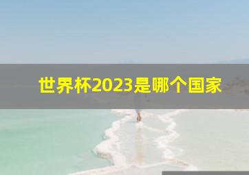 世界杯2023是哪个国家