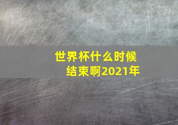 世界杯什么时候结束啊2021年