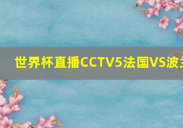 世界杯直播CCTV5法国VS波兰