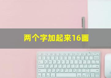 两个字加起来16画