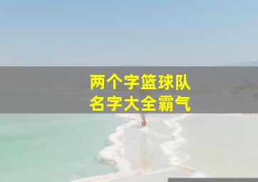 两个字篮球队名字大全霸气