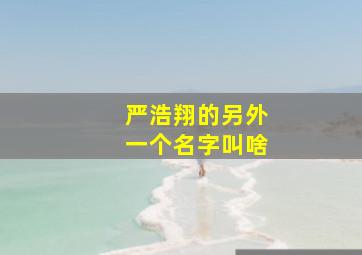 严浩翔的另外一个名字叫啥