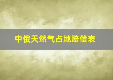 中俄天然气占地赔偿表